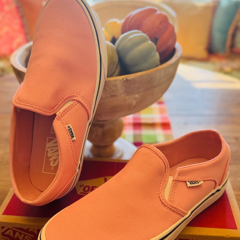 Vans Women's Coral Blush Slip-On Flats